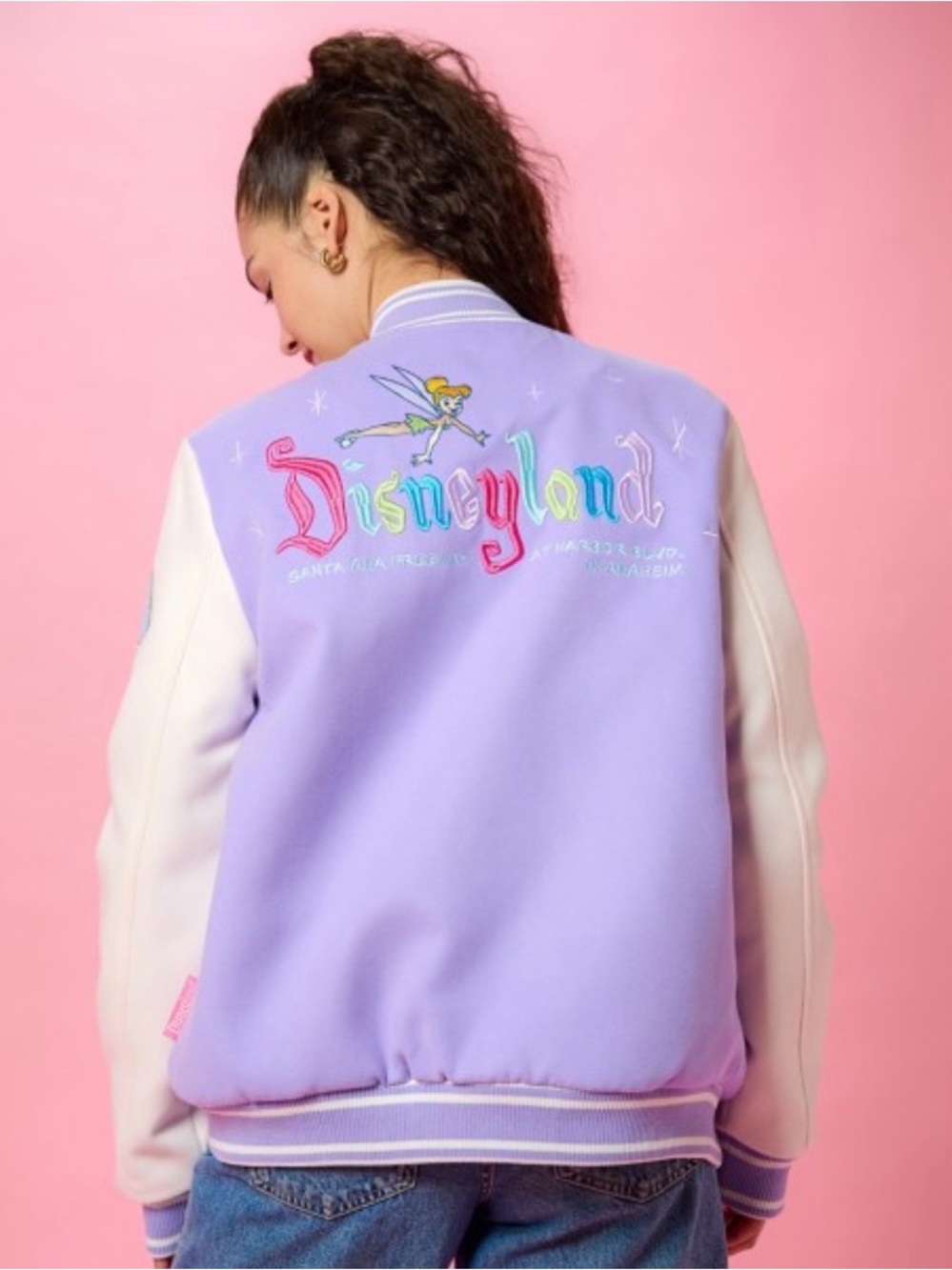 Disney x Stoney Clover Lane Tinker Bell Disneyland 70th Varsity Jacket M NWT - Picture 3 of 6